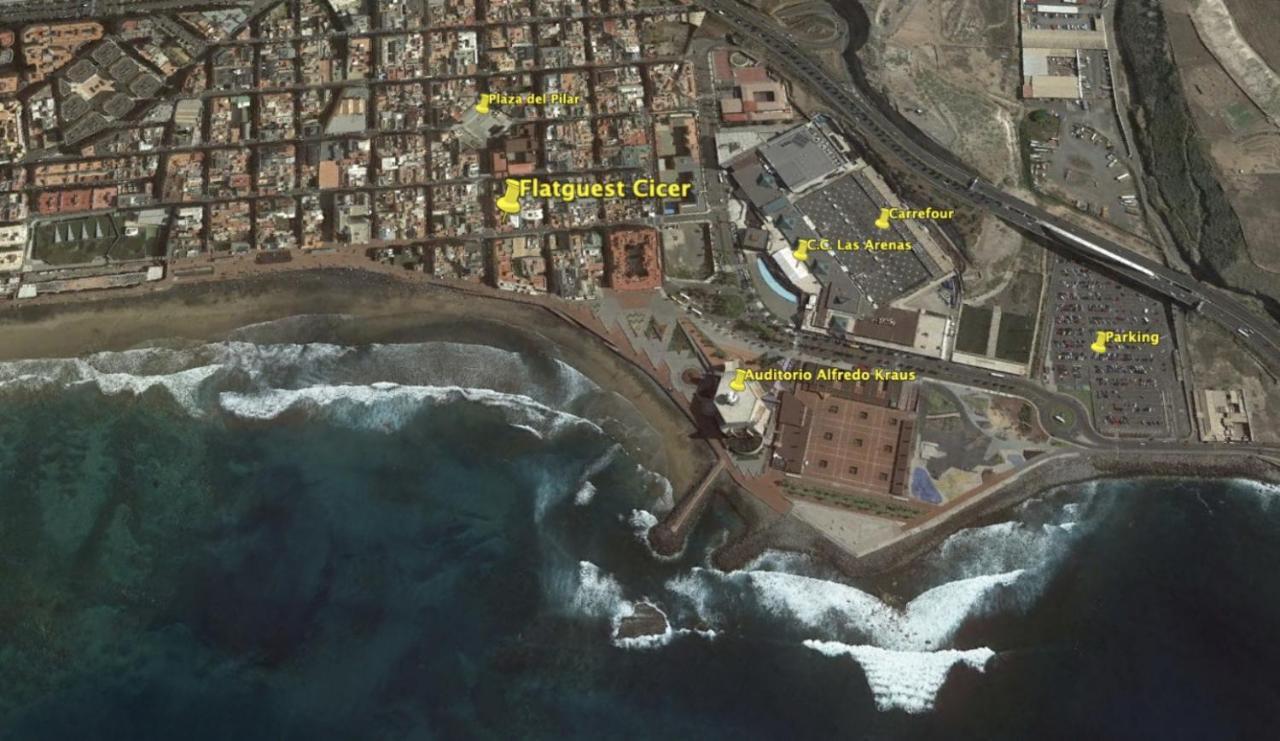 Flatguest Cicer - 3Bdr + Balcony + Beach Las Palmas de Gran Canaria Kültér fotó